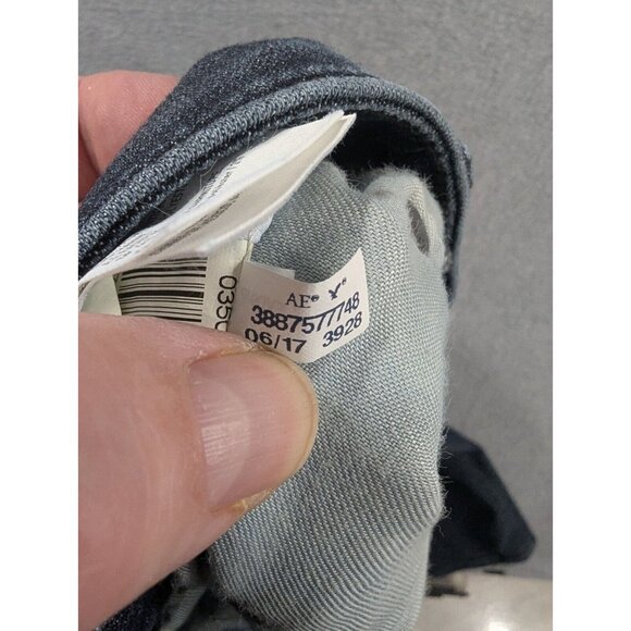 American Eagle Jeans Mens Size 32x34 Blue Original Straight Faded Whiskers Y2K - Picture 14 of 14